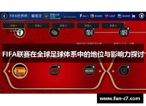 FIFA联赛在全球足球体系中的地位与影响力探讨