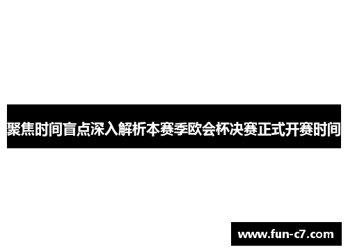聚焦时间盲点深入解析本赛季欧会杯决赛正式开赛时间